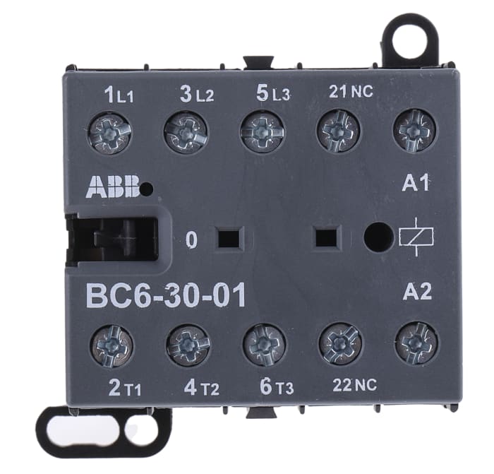 ABB BC6 B Contactor, 24 V dc Coil, 3-Pole, 9 A, 4 kW, 3NO, 690 V ac