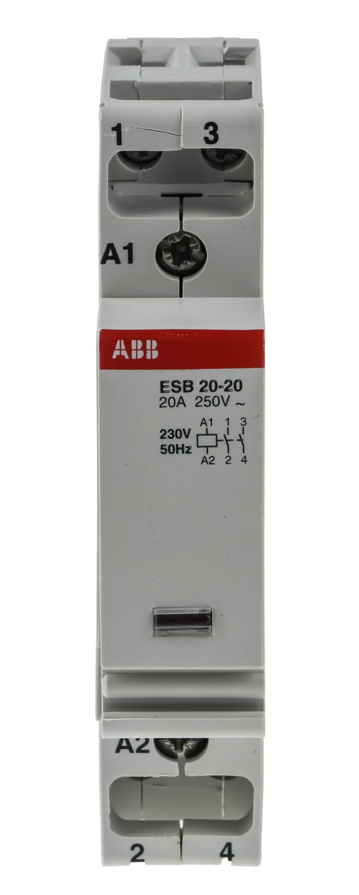 Contacteur ABB série ESB, 2 pôles , 2 N/O, 20 A, 230 V c.a., 4 kW