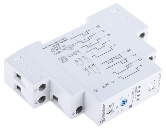 Finder SPNO Multi Function Timer Relay, 24 → 240V ac/dc 0.1 → 20 min, 0.1 → 20 s