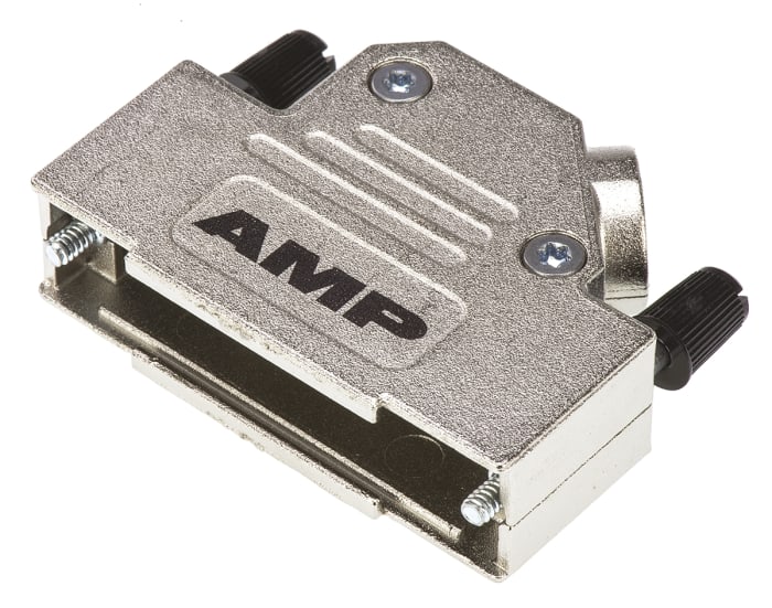 TE Connectivity ADK Series Zinc Angled D Sub Backshell, 25 Way, Strain Relief