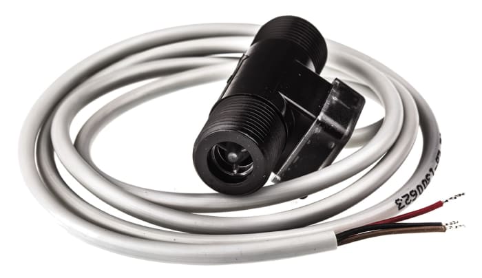 Gems Sensors FT-110 Series Turbine Flow Sensor for Liquid, 0.5 L/min Min, 5 L/min Max