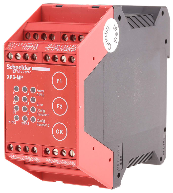 Schneider Electric Single-Channel Safety Mat/Edge, Safety Switch/Interlock Safety Relay, 24V dc, 6 Safety Contacts