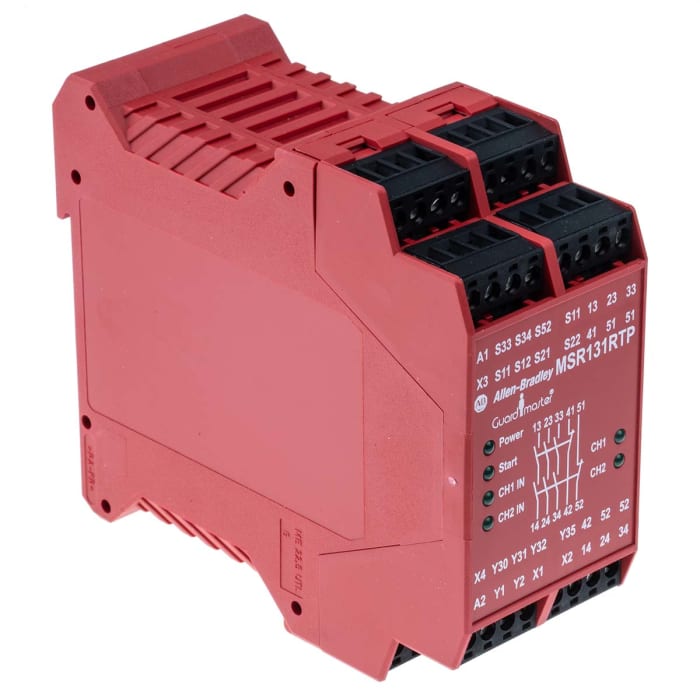 Allen Bradley Guardmaster MSR, Minotaur 440R / MSR131RTP Safety Monitoring Safety Relay, 24V ac/dc, Dual-Channel, 3