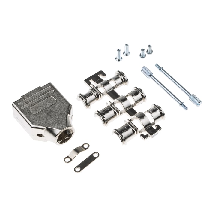 Capot Sub-D MH Connectors série MHDM, 9 contacts, en Zinc boîtier E  avec Serre-câble