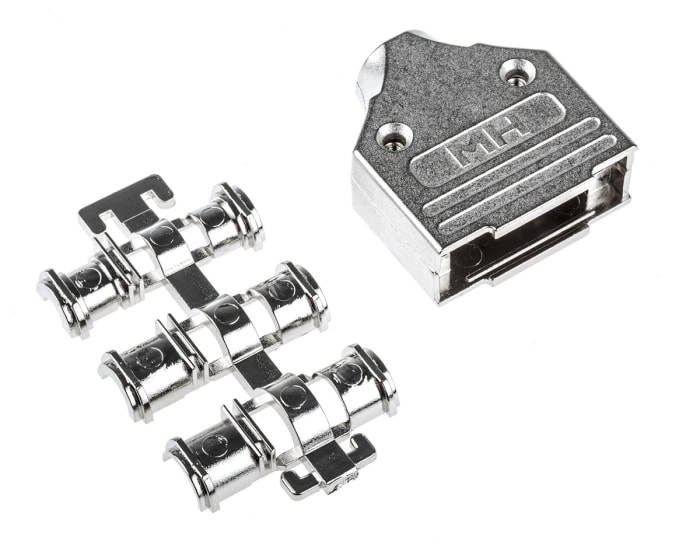 MH Connectors MHDM Serisi D-Sub Konnektör Kapak, Bükülme Önleyici, Çinko, 15 Pinli, Düz