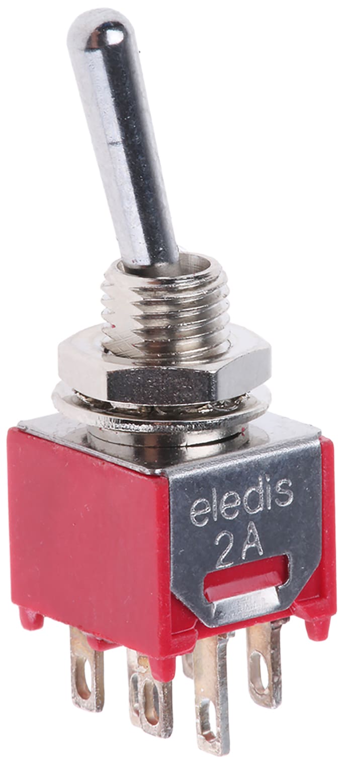 RS PRO Toggle Switch, Panel Mount, Latching, DPDT, Solder Terminal