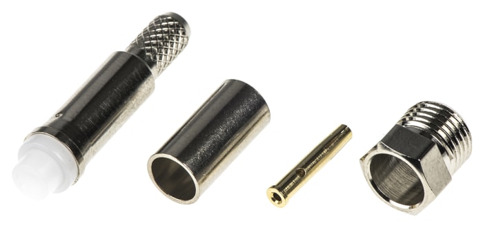 TE Connectivity, Jack Cable Mount FME Connector, 50Ω, Crimp Termination, Straight Body