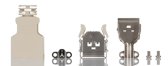 3M 103 Series ABS D Sub Backshell, 14 Way, Strain Relief
