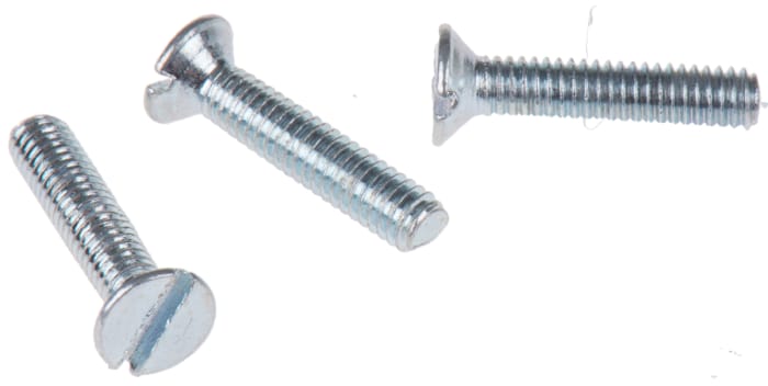  Vis à tête Fraisée  fendue, Acier, M2.5, 12mm