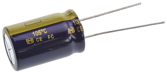 Panasonic 1500μF Aluminium Electrolytic Capacitor 35V dc, Radial, Through Hole - EEUFC1V152
