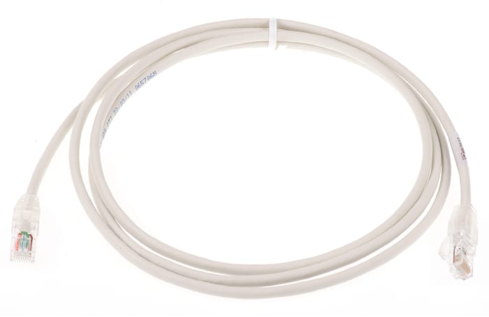 Molex Premise Networks, 2m Cat5e, Grey RJ45 to Male RJ45 Male, U/UTP Unshielded, Terminated PVC Sheath