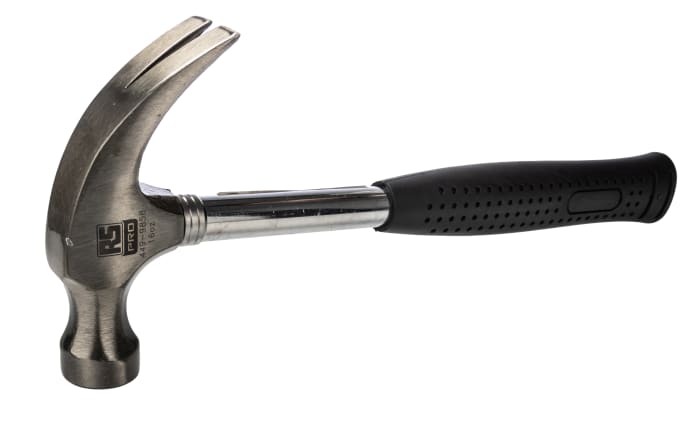 RS PRO | RS PRO Medium Carbon Steel Head Claw Hammer with Carbon Steel ...