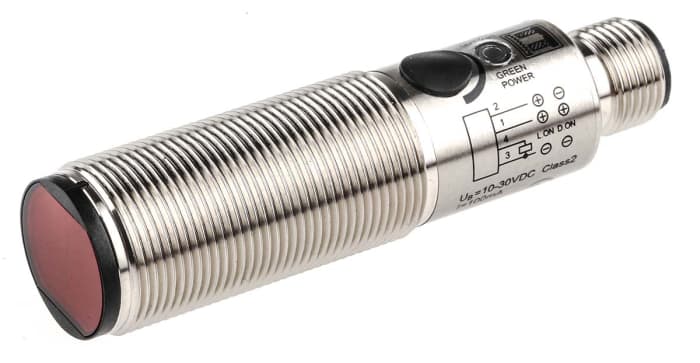 Pepperl + Fuchs Retroreflective Photoelectric Sensor, Barrel Sensor, 4 m Detection Range