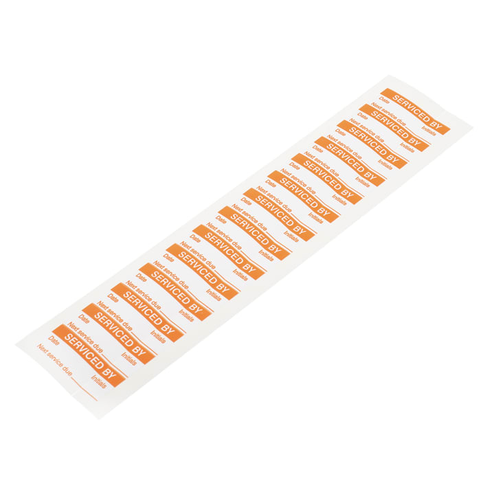 RS PRO Adhesive Pre-Printed Adhesive Label-Serviced By-. Quantity: 140
