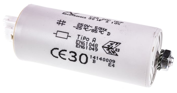 KEMET 30μF Polypropylene Capacitor PP 250V ac ±10% Tolerance Cable Mount C3B Series