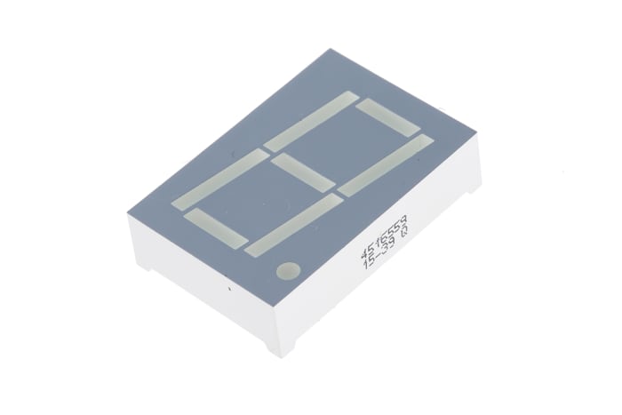 SA10-11EWA Kingbright 7-Segment LED Display, CA Red 23 mcd RH DP 26mm