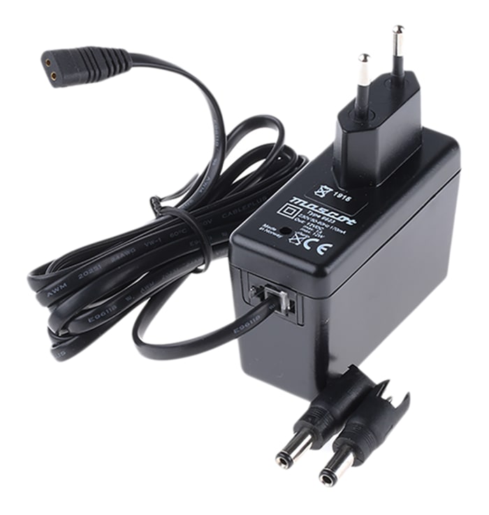 Mascot 12W Plug In Power Supply 12V dc Output, 1A Output