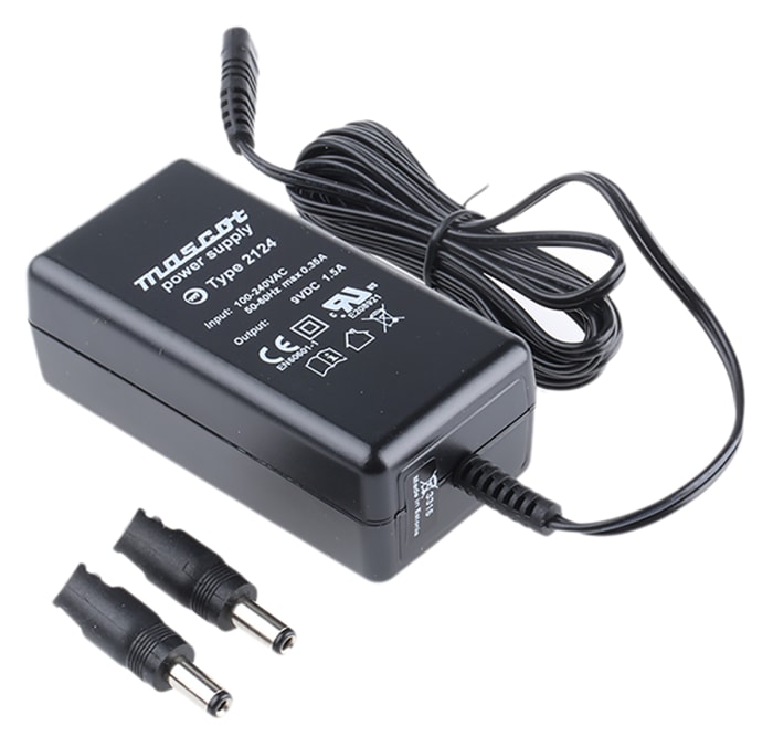 Mascot Power Brick AC/DC Adapter 9V dc Output, 1.5A Output
