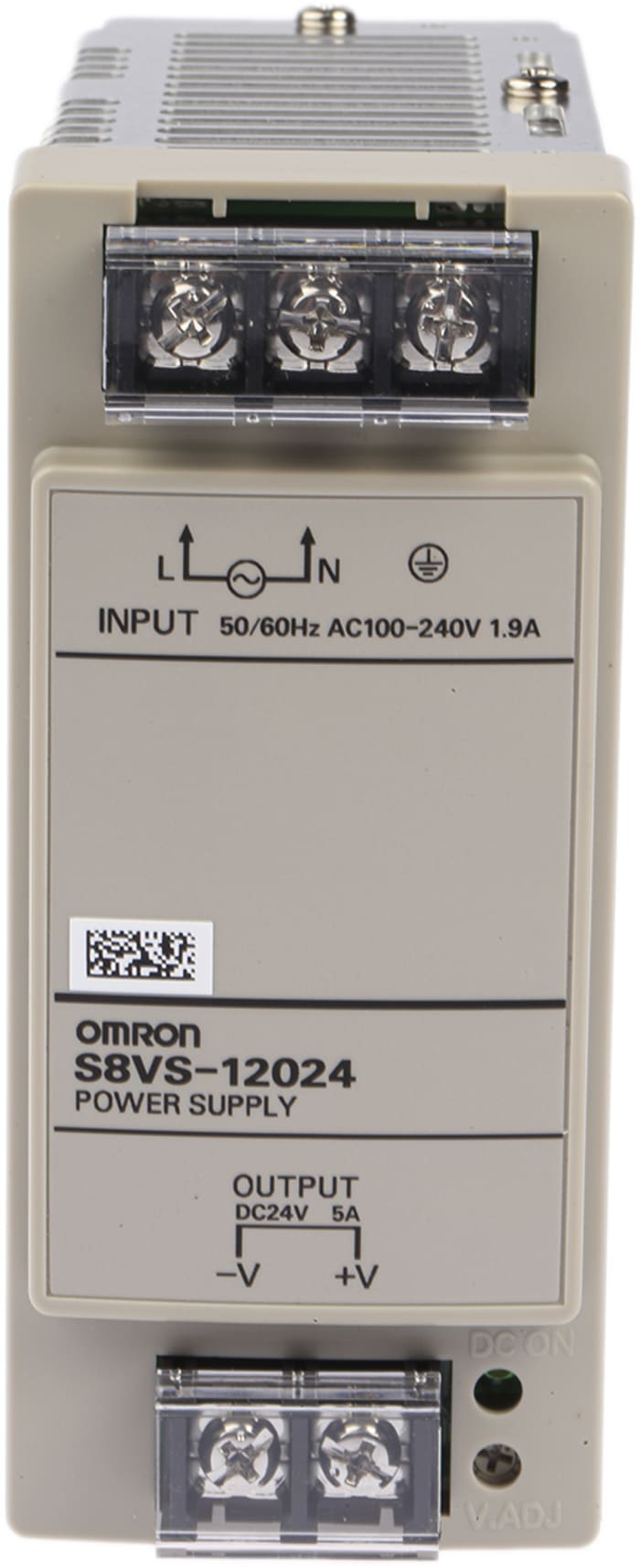 Omron S8VS Switched Mode DIN Rail Power Supply, 85 → 264V ac ac Input, 24V dc dc Output, 5A Output, 120W