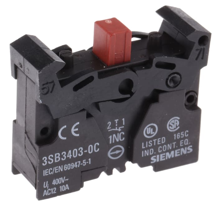 Siemens Siemens 3SB3 Series Contact Block, 1NC