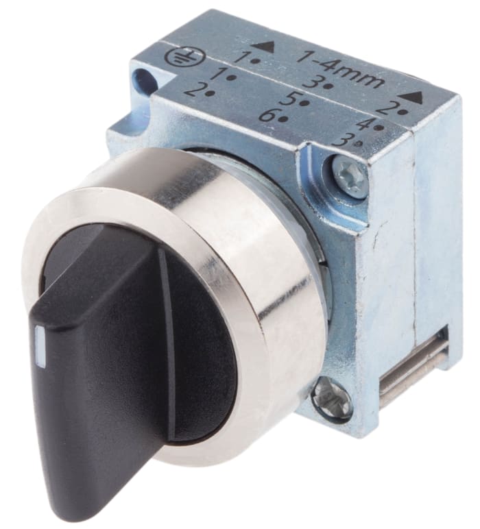 Siemens 3 Position Rotary Switch, Knob, Spring Return Actuator
