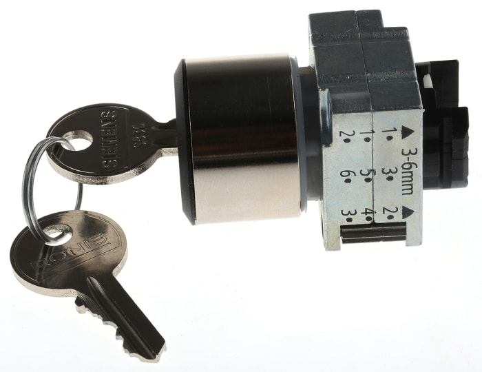 Siemens 3SB3 Anahtarlı Buton (Sadece Kafa), Anahtar, 2 Konumlu