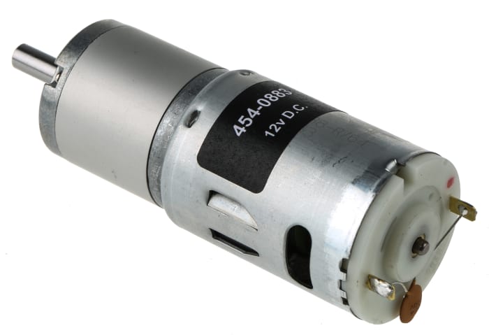 RS PRO Brushed Geared DC Geared Motor, 19.8 W, 12 V dc, 98 Ncm, 120 rpm, 6mm Shaft Diameter