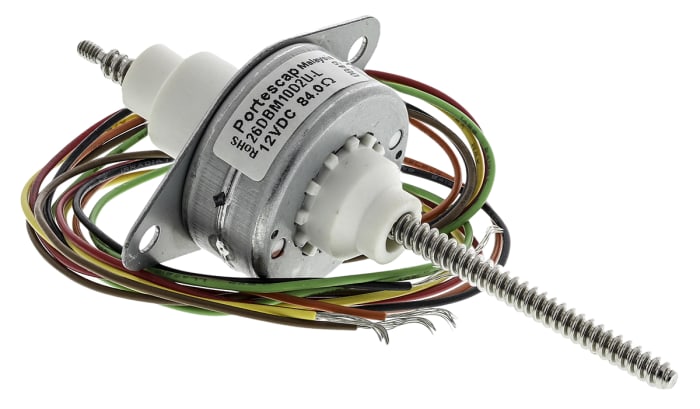 Actionneur linéaire électrique, Portescap, 12V c.c., 34.2N, 48mm, série 26DBM-L