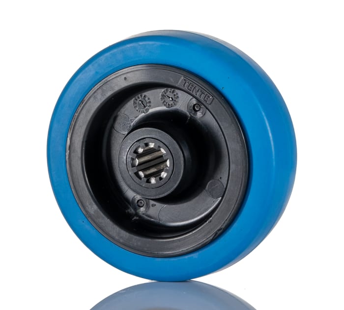 Roue de chariot Caoutchouc souple Tente Ø 100mm, l. 34mm, Ø alésage 12mm, Roulement à rouleaux, 160kg max