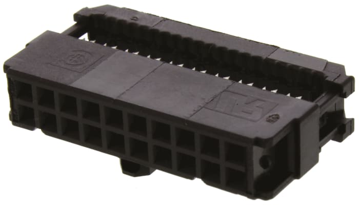 TE Connectivity 20-Way IDC Connector Socket for Cable Mount, 2-Row
