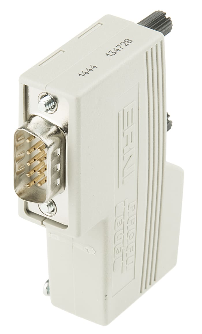 ERNI ERbic Profibus 9 Way Right Angle Cable Mount D-sub Connector Plug, 2.77mm Pitch