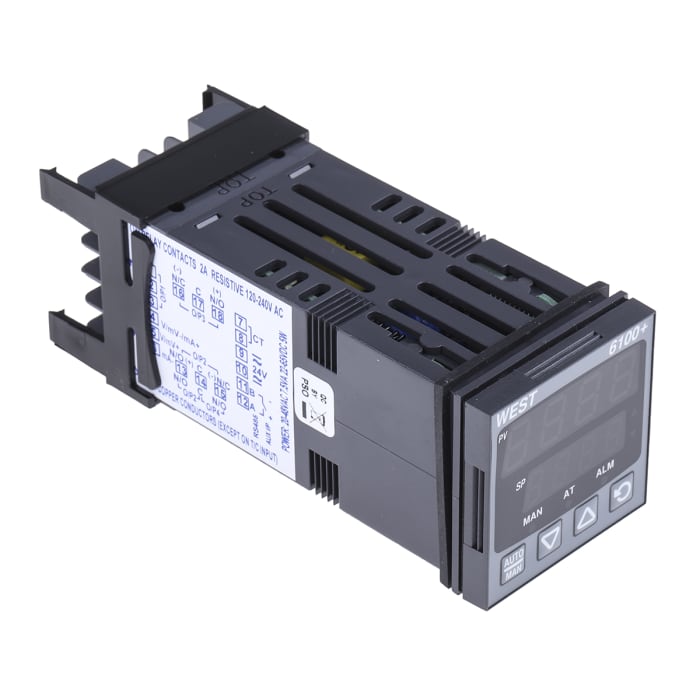 West Instruments P6100 PID Temperature Controller, 48 x 48 (1/16 DIN)mm, 1 Output Linear, 24 → 48 V ac/dc Supply