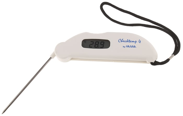 Hanna Instruments CHECKTEMP 4 Handheld Digital Thermometer for Food Industry Use, 1 Input(s), +220°C Max, ±0.3 °C