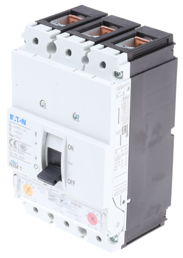 Eaton, xEnergy MCCB 3P 63A, Breaking Capacity 25 kA, DIN Rail Mount
