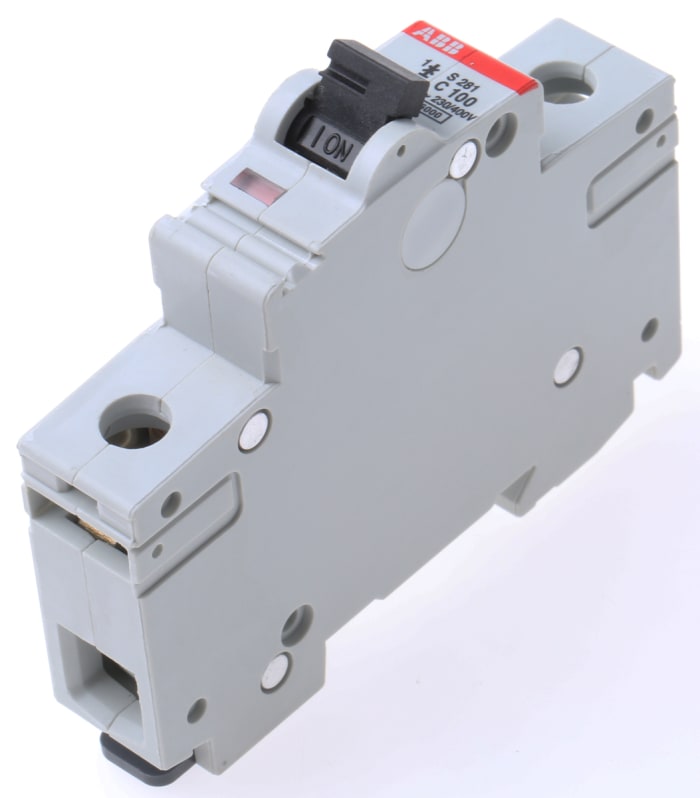 Interruptor automático 1P, 100A, Curva Tipo C, Poder de corte 6 kA S281-C100, System Pro M