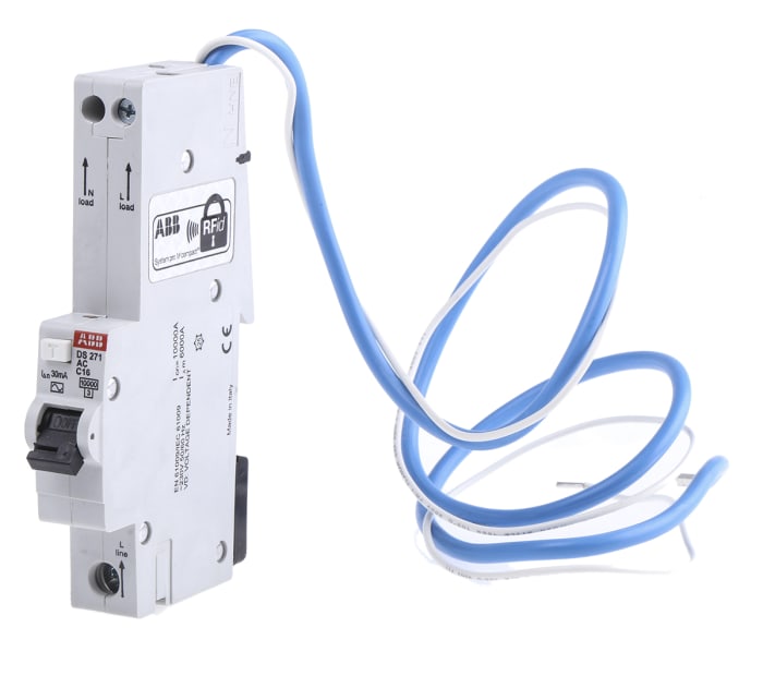 ABB RCBO, 16A Current Rating, 1+N Poles, Type C