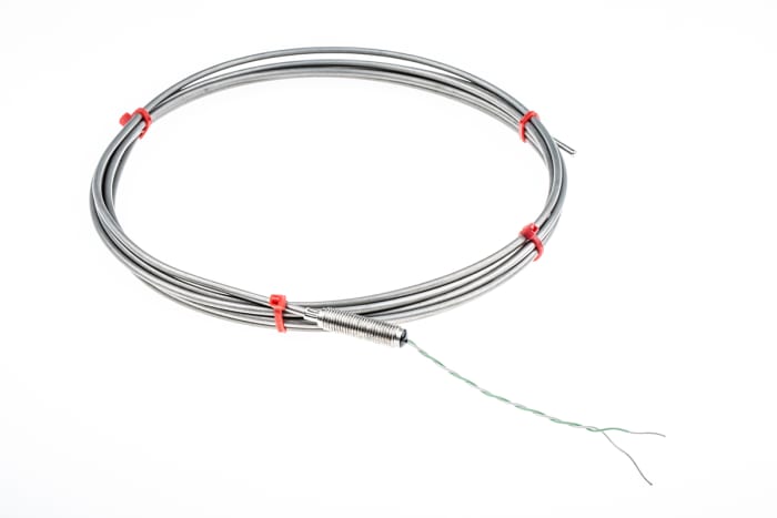Termočlánek s minerální izolací 100mm kabel typ K Inconel 600 3m sonda na +1100°C IEC, V souladu s RoHS RS PRO