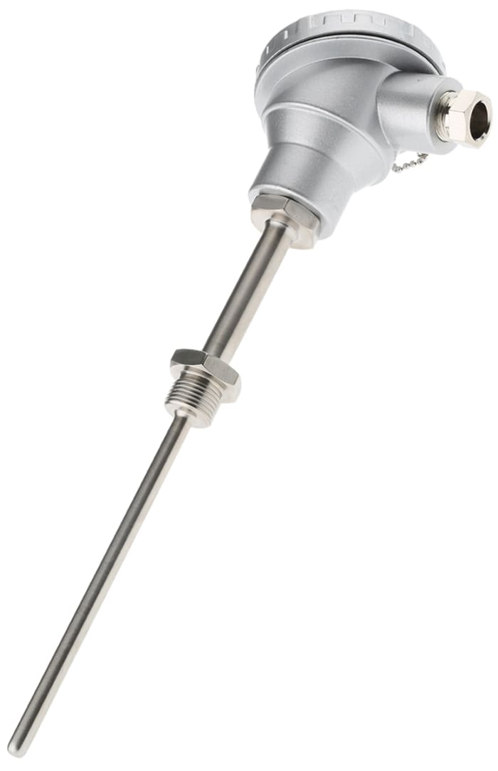 Capteur RTD PT100 RS PRO, Ø 8mm, L.150mm, +450°C max, Tête de borne KNE