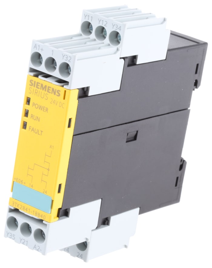 Relais de sécurité Siemens 3TK28, 24V c.c., 1 canal, 2 contacts de sécurité