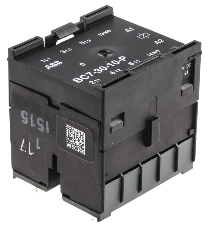 ABB B Range BC7 Contactor Relay, 24 V dc Coil, 3-Pole, 9 A, 5.5 kW, 3NO, 690 V ac