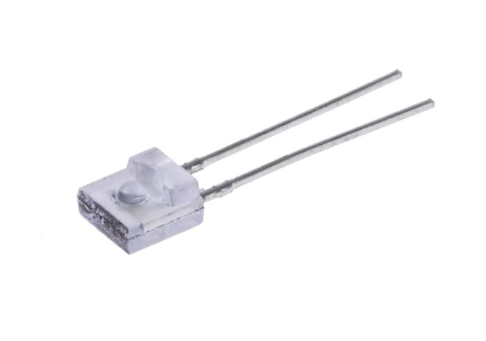 LED IR Kodenshi, λ 940nm, 2mW/sr, 30°, encapsulado Side Looker de 2 pines, mont. pasante