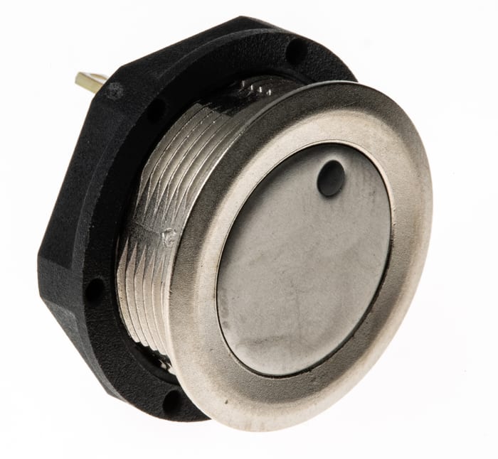 Schurter MCS 19 Series Illuminated Push Button Switch, Momentary, Panel Mount, 19mm Cutout, SPST, Green LED, 48V dc