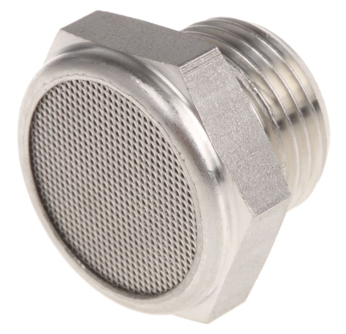Legris 0682 Stainless Steel 12bar Pneumatic Silencer, Threaded, G 3/8 Male