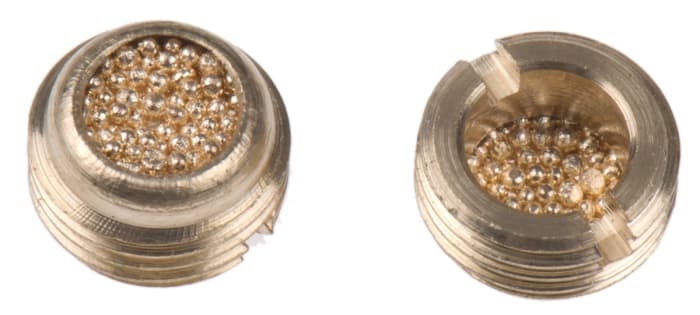 Legris 0677 Brass 12bar Pneumatic Silencer, Threaded, G 1/8 Male