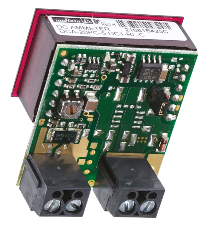 Murata Digital Panel Ammeter DC, LED Display 6-Digits