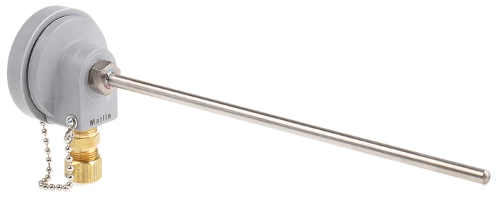 Correge PT100 RTD Sensor, 6mm Dia, 200mm Long, 3 Wire, Probe, Classe A +450°C Max