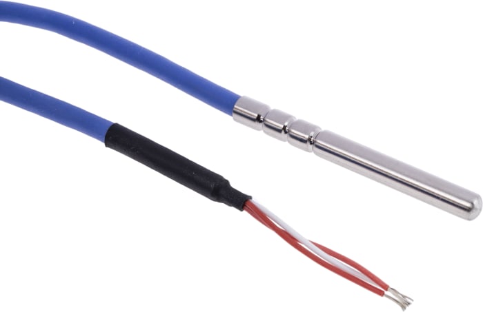 RS PRO PT100 RTD Sensor, 6mm Dia, 60mm Long, 3 Wire, Probe, Classe A +200°C Max