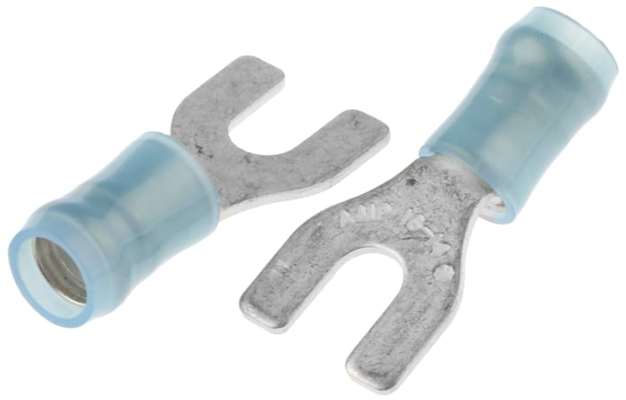 TE Connectivity, PIDG Insulated Crimp Spade Connector, 1.25mm² to 2mm², 16AWG to 14AWG, M3.5 Stud Size Nylon, Blue