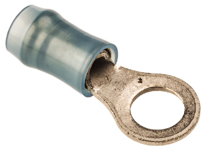 TE Connectivity, PIDG Insulated Ring Terminal, M5 Stud Size, 1mm² to 2.6mm² Wire Size, Blue