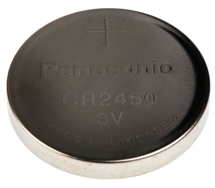 CR2450/BN Panasonic Panasonic CR2450 Button Battery, 3V, 24.5mm